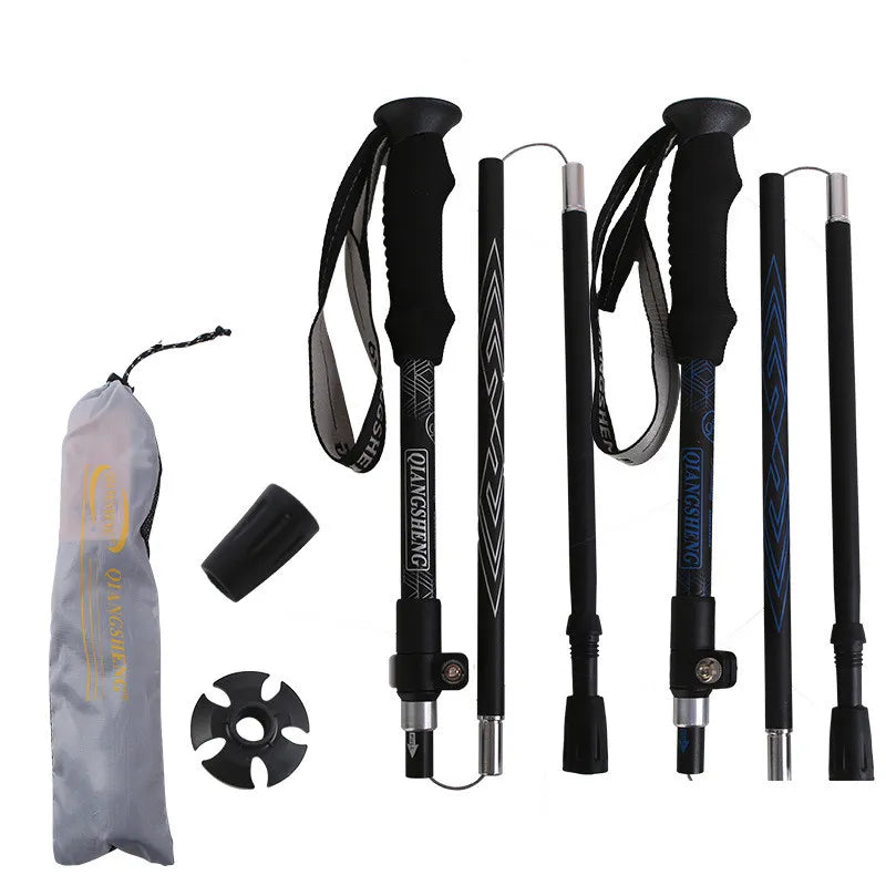 101 Outdoor Folding Five-section Straight Trekking Pole Trekking Pole