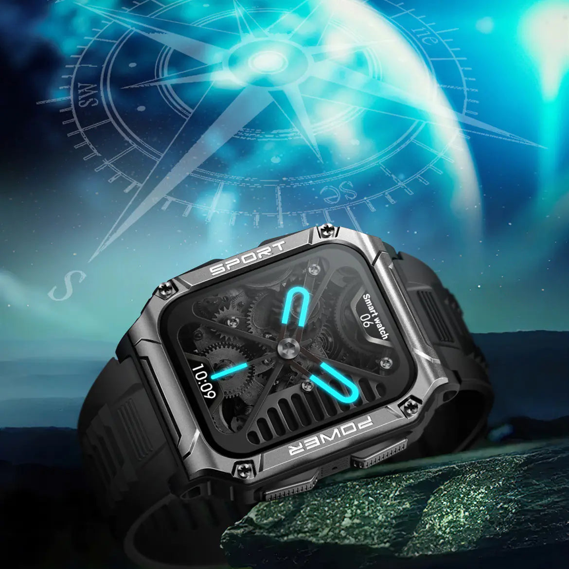 400 Smartwatch with 1.95" Screen, Bluetooth, and Compass