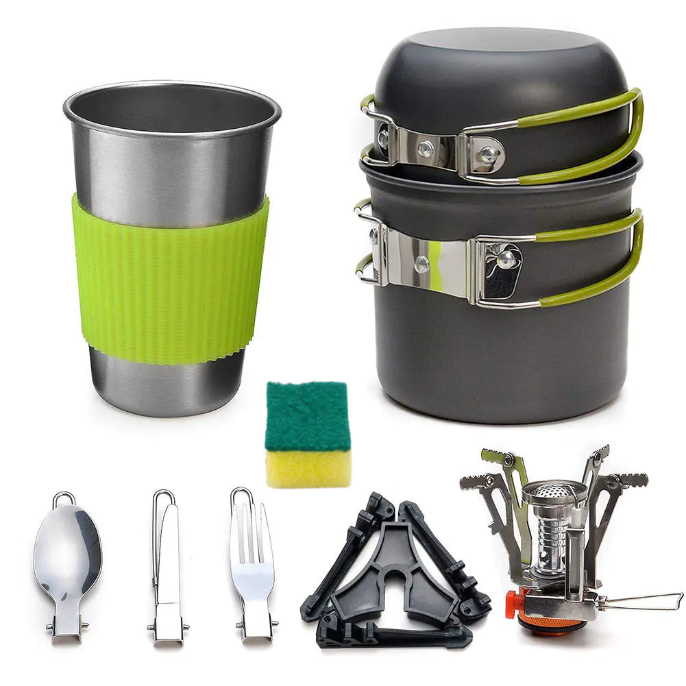Outdoor Cooking Gear Set for 1-2 Person Camping