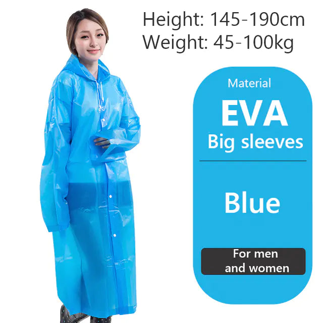 Thick Waterproof Hooded Raincoat for Outdoor Hiking