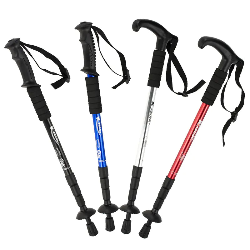 106 Authentic Abuda Four-Section Hiking Poles for Outdoors