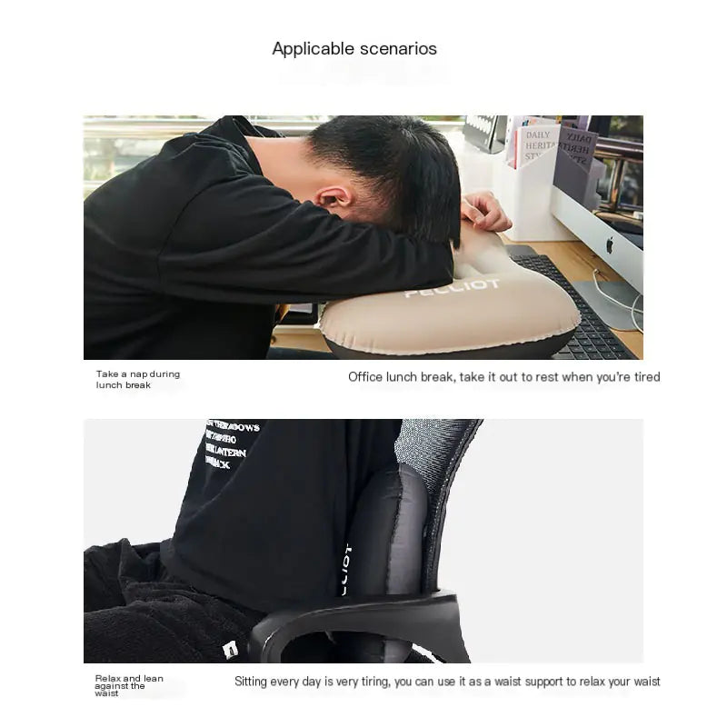 S151 Portable Inflatable Camping Neck Pillow for Travel