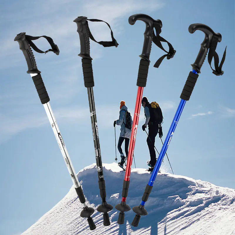 106 Authentic Abuda Four-Section Hiking Poles for Outdoors