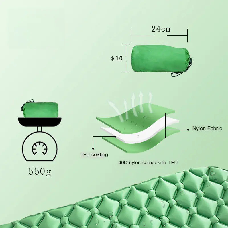 S130 Ultra-Light Portable Outdoor Inflatable Sleeping Pad