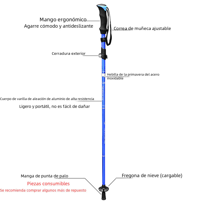 105 New Lightweight Folding Aluminum Trekking Poles