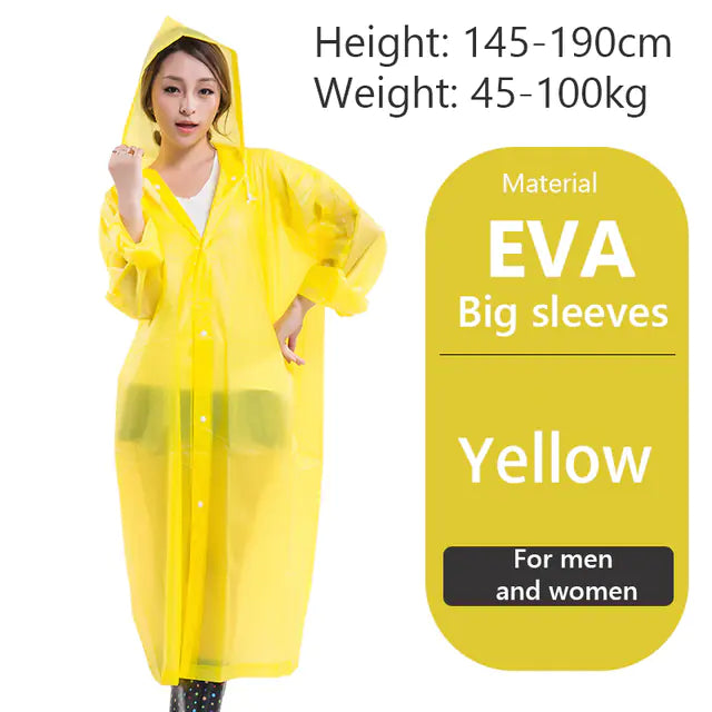 Thick Waterproof Hooded Raincoat for Outdoor Hiking