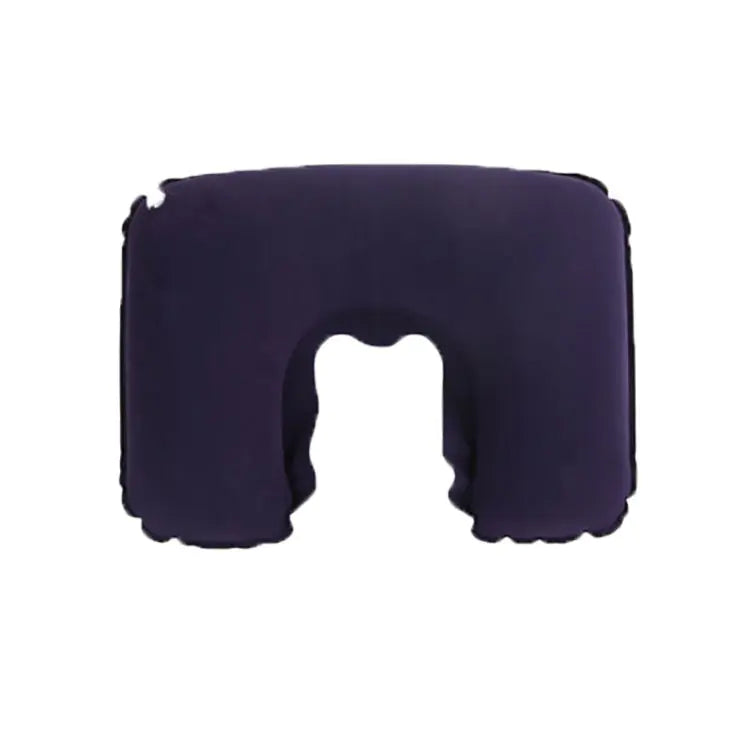 S153 Velvet Inflatable Travel Pillow for Camping and Naps