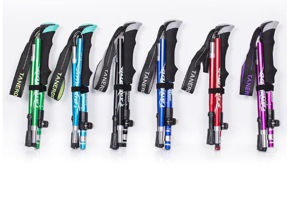 104 Ultra-Light Aluminum Alloy 5-Section Folding Trekking Pole