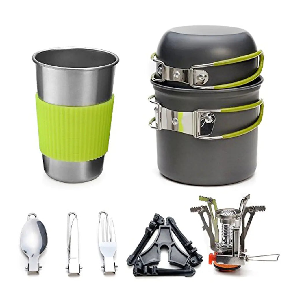 Outdoor Cooking Gear Set for 1-2 Person Camping