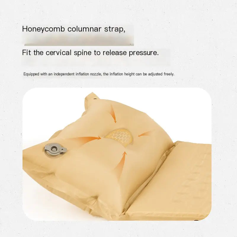 S125 Naturehike D01 Extended Inflatable Sleeping Pad with Pillow